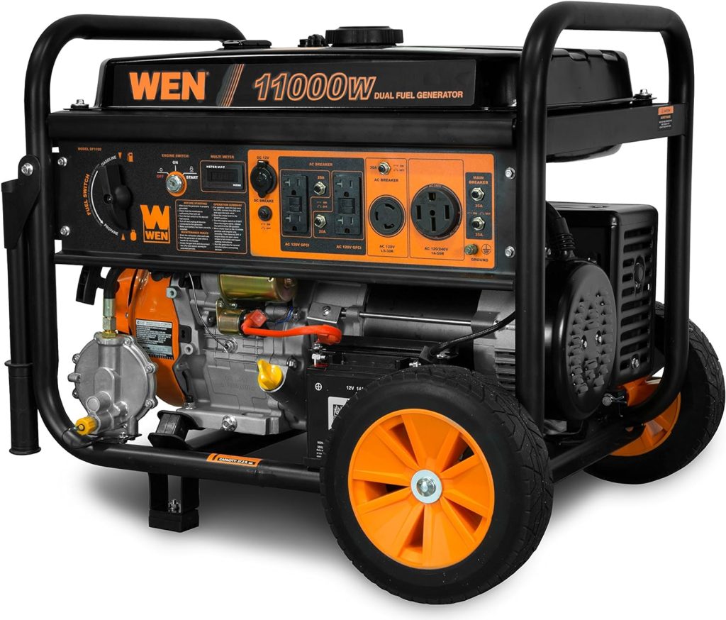 WEN DF1100T 11,000-Watt 120V/240V Dual Fuel Portable Generator